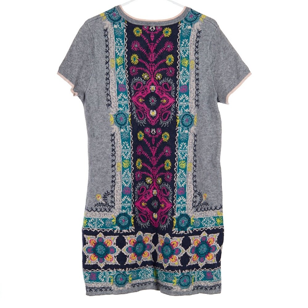 Anthropologie Akemi & Kin Kaleidoscope Sweater Knit Short Sleeve Dress Medium - Picture 6 of 6
